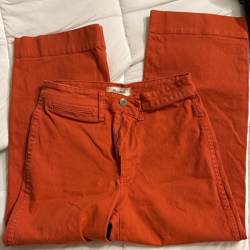 Madewell women’s size 26 slim Emmett wide leg crop jeans